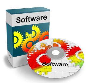 Boite de logiciel informatique avec un CD Rom